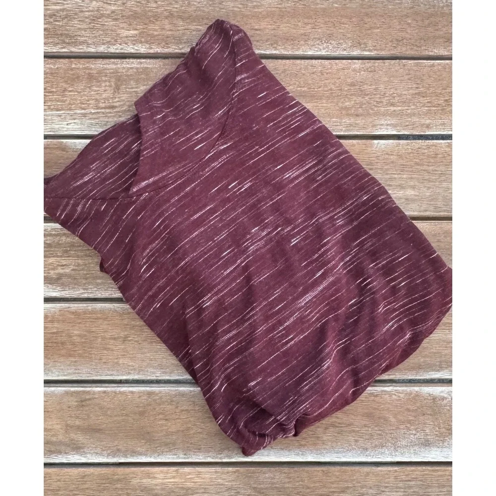 Nike Dri-FIT Womens Training Hoodie Medium Burgundy Space Dye Long Sleeve Top